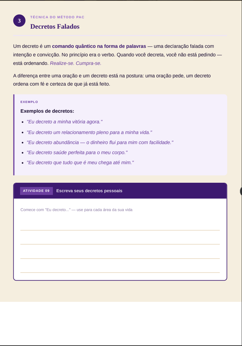 Página do guia: Decretos Mágicos